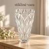 Rankšluostis „Ledo kristalai“ elegantiška stiklinė vaza