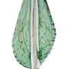 Rankšluostis Stiklinė dekoracija „Lapas“, 13×9×41 cm ŽALIAS