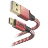 Hama Raudonas atspindintis USB-A–Micro-USB įkrovimo laidas 1,5 m