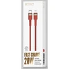Raudonas USB-C į Lightning laidas, 1 m, 3 A
