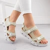 Rieker W RKR691 patogūs velcro sandalai smėlio spalvos