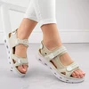 Rieker W RKR691 patogūs velcro sandalai smėlio spalvos