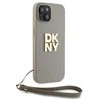 Dėklas riešo dirželio dėkliukas su logotipu, skirtas iPhone 15 / 14 / 13“ – smėlinis