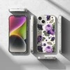 Ringke Fusion Design šarvuotas dėklas su geliniu rėmeliu iPhone 14 Plus , skaidrus (Violetinė rose) (FD637E29)