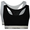Rinkinys 2 biustonoszy bralette Calvin Klein LV00QF8494 – juoda / Šviesiai mėlynas Plein Air