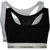 Rinkinys 2 biustonoszy bralette Calvin Klein LV00QF8494 – juoda / Šviesiai mėlynas Plein Air