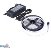 Rinkinys - 4,8W/m, 12V, IP20, 3000K LED juosta, 5m ritė, su 12V maitinimo šaltiniu
