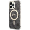 Apple iPhone 13 PRO Guess dėklas 4G Print MagSafe + Belaidis Įkroviklis (GUBPP13XH4EACSK) juodos spalvos