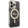 Apple iPhone 13 PRO Guess dėklas 4G Print MagSafe + Belaidis Įkroviklis (GUBPP13XH4EACSK) juodos spalvos