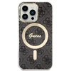 Apple iPhone 13 PRO Guess dėklas 4G Print MagSafe + Belaidis Įkroviklis (GUBPP13XH4EACSK) juodos spalvos