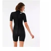 RIP CURL Freelite trumpomis rankovėmis pavasarinis putų kostiumas moterims - juodas