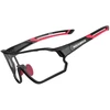 Rockbros 10135 photochromic UV400 dviratininko akiniai – juodos spalvos and raudonos spalvos