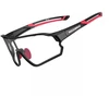 Rockbros 10135 photochromic UV400 dviratininko akiniai – juodos spalvos and raudonos spalvos