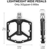 Rockbros juodi platforminiai dviračio pedalai