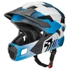 Rockbros TS-61 10110061002 Vaikų dviratininko šalmas su nuimamu smakru, dydis M (54-57) - Mėlynas