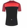 Rogelli CORE BLOCK Marškinėliai juodi ir raudoni 3XL