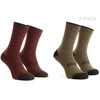 Rogelli WOOL kojinės, 2 poros, bordo/rudos, 44-47