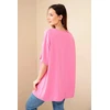 Rožinė oversize palaidinė su pakabuku