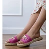Rožinės espadrilės tipo šlepetės su kriauklelėmis Morsa