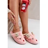 Rožinės kalėdinės šlepetės Step in style