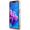 Guess IML Metal Glitter 4G Circle Triangle MagSafe dėklas iPhone 16e - rožinis