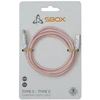 Sbox Rožinis pintas USB-C į USB-C kabelis, 1 m