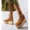 Rudos platforminės espadrilės Silvetta