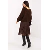 Rudos spalvos boucle megztinis Italy Moda