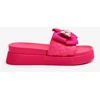 Ryškiai rožinės platforminės basutės su dekoru Step in style