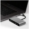 Šakotuvas (HUB) 4 IN 1, sidabro sp.,1xHDMI / 1xUSB / 1xLAN / 1xPD