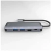 Šakotuvas (HUB) 5 IN 1, sidabro sp.,1xHDMI / 2xUSB 3.0 / 1xLAN / 1xPD