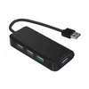 Šakotuvas (HUB), juodas, 4xUSB-A 3.0