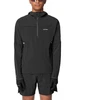 Salomon Sense Aero Hybrid džemperis su pusiau užsegamu užtrauktuku ir gobtuvu LC2429600, juodas, L