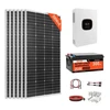 Saulės elektrinės komplektas VEVOR 1200W 24V, 3600W hibridinis inverteris ir 300Ah baterija