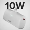 SBS EcoPower 5000 mAh 10W Powerbank'as su integruota USB-C jungtimi - Baltas