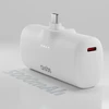 SBS EcoPower 5000 mAh 10W Powerbank'as su integruota USB-C jungtimi - Baltas