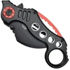 SC3 SCK plieniniai žnyplės formos peiliai Karambit K29 juodas-raudonas