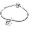 Sidabrinė charms-zawieszka Pandora Koty i serce 799546C01