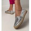 Sidabrinės ažūrinės espadrilės ant platformos Zelvira