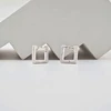 Sidabriniai auskarai Frame