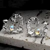 Sidabriniai auskarai Moonstone