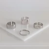 Sidabrinis 13mm platus žiedas