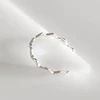 Sidabrinis žiedas Curved