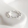 Sidabrinis žiedas Curved