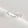 Sidabrinis žiedas Curved