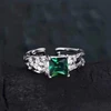 Sidabrinis žiedas Emerald Žalias