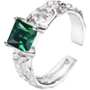Sidabrinis žiedas Emerald Žalias