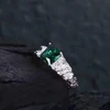 Sidabrinis žiedas Emerald Žalias