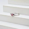 Sidabrinis žiedas Opal pink