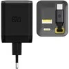 Dudao A67EU GaN 67W sieninis įkroviklis su integruotu ištraukiamu USB-C maitinimo laidu greitam įkrovimui - Juodas